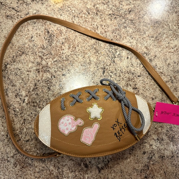 Betsey Johnson Handbags - NWT Betsey Johnson Football Kitsch XOFAN Crossbody Bag